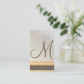 Mod Sterne, monogramm geschäftskarten Visitenkarte (Stehend Vorderseite)