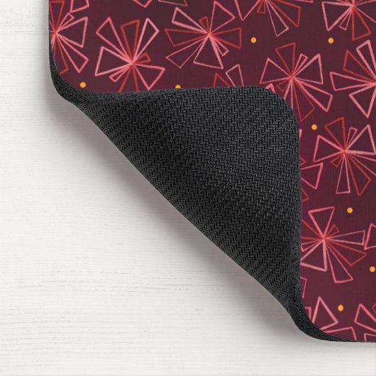 Mod Sternexplosion Maroon und Pink Mouse Pad Mousepad (Ecke)