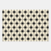 Mod-Sternexplosionen des Atomalters in Creme und B Geschenkpapier Set (Vorderseite 2)