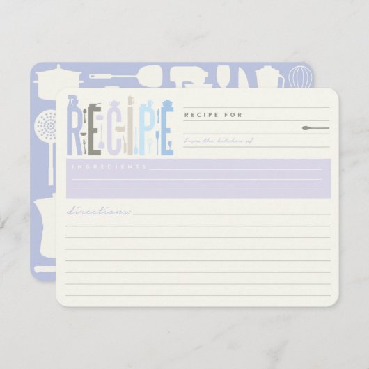 Mod Stock The Kitchen Brautparty Rezept Card (Vorne/Hinten)
