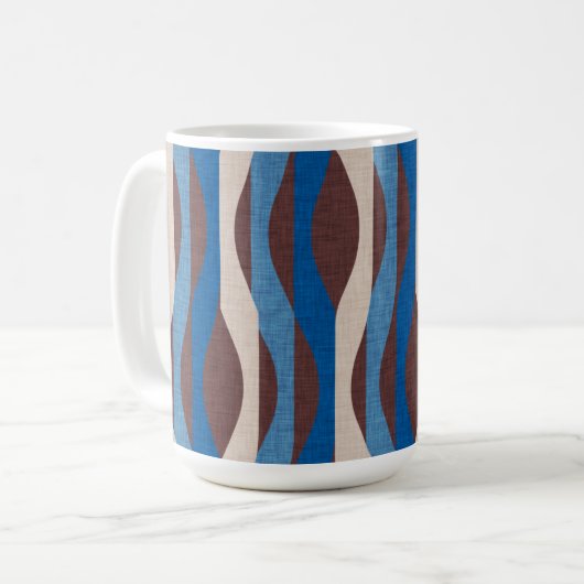 Mod Stripes blau Kaffeetasse (Vorderseite Links)