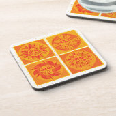 Mod Sun Faces Orange Untersetzer 2 (Linke Seite)