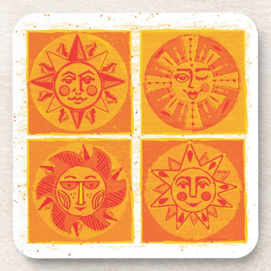 Mod Sun Faces Orange Untersetzer 2 (Vorderseite)