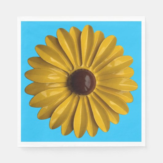 MOD Sunflower Blume Brooch - Blumengarten Serviette (Vorderseite)