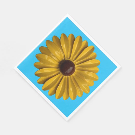 MOD Sunflower Blume Brooch - Blumengarten Serviette (Ecke)