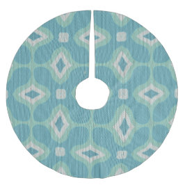 Mod Sweater Pattern der 1960er Jahre - Mute Aqua u Fleece Weihnachtsbaumdecke