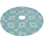 Mod Sweater Pattern der 1960er Jahre - Mute Aqua u Fleece Weihnachtsbaumdecke (Schrägansicht)