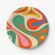 Mod Swirl Retro Trippy Abstraktes Muster