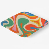 Mod Swirl Retro Trippy Abstraktes Muster Pappteller (Gewinkelt)
