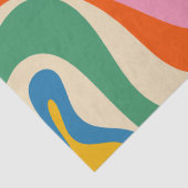 Mod Swirl Retro Trippy Abstraktes Muster Seidenpapier (Detail)