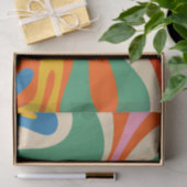 Mod Swirl Retro Trippy Abstraktes Muster Seidenpapier (Geschenk)