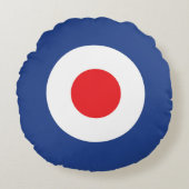 Mod Target Design Sixties Roundel Design Rundes Kissen (Vorderseite)