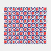Mod Target Mod Ahornblatt Zielgrunge Roundel Fleecedecke (Vorderseite (Horizontal))