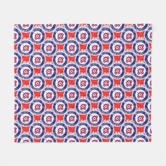 Mod Target Mod Ahornblatt Zielgrunge Roundel Fleecedecke (Vorderseite (Horizontal))