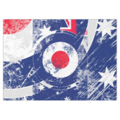 Mod Target Mod Australia Ziel Grunge Roundel Tischdecke (Vorderseite (Horizontal))