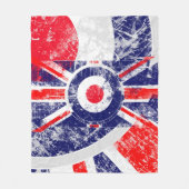 Mod Target Mod UK Target Grunge Roundel Fleecedecke (Vorderseite)