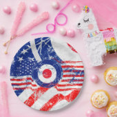 Mod Target Mod US Target Grunge Roundel Pappteller (Party)