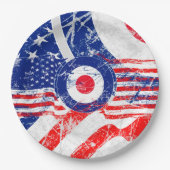 Mod Target Mod US Target Grunge Roundel Pappteller (Vorderseite)