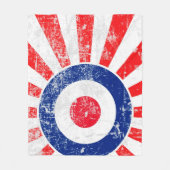 Mod Target Mod USA Target Grunge Roundel Fleecedecke (Vorderseite)