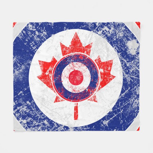 Mod Target Mods maple leaf Target Grunge Roundel Fleecedecke (Vorderseite (Horizontal))