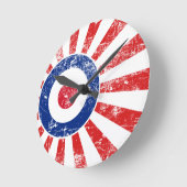 Mod Target Mods Sunburst Target Roundel Runde Wanduhr (Winkel)