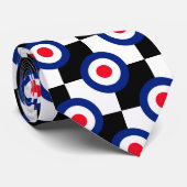 Mod Target Pattern Polka Dots Fashion Großbritanni Krawatte (Gerollt)