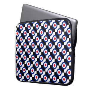 Mod Target Pattern Polka Dots Fashion Großbritanni Laptopschutzhülle