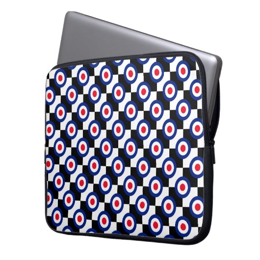 Mod Target Pattern Polka Dots Fashion Großbritanni Laptopschutzhülle (Vorderseite Links)
