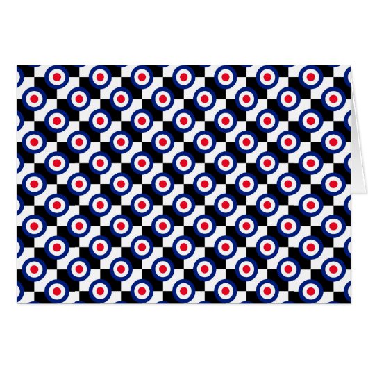 Mod Target Pattern Polka Dots Fashion Vintag (Vorderseite (Horizontal))