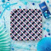 Mod Target Pattern Polka Dots Fashion Vintag Pappteller (Party)