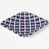 Mod Target Pattern Polka Dots Fashion Vintag Pappteller (Gewinkelt)