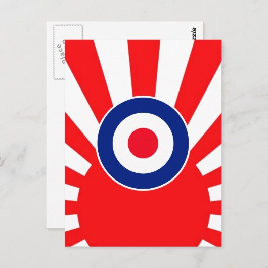 MOD Target Roundel auf Burst Japan Postkarte (Vorne/Hinten)