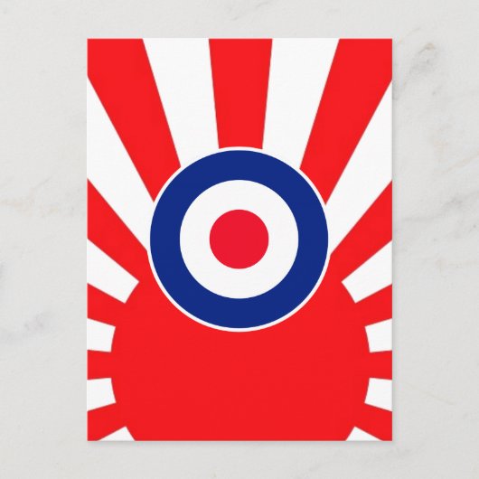 MOD Target Roundel auf Burst Japan Postkarte (Vorderseite)