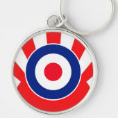 Mod Target Roundel auf Sunburst Schlüsselanhänger (Vorne)