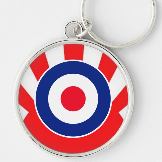Mod Target Roundel auf Sunburst Schlüsselanhänger (Vorne)