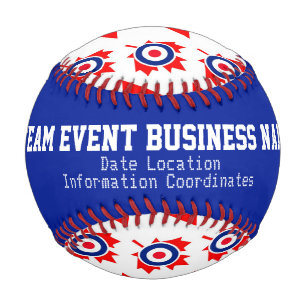 Mod Target Roundel Maple Leaf Muster Personalisier Baseball