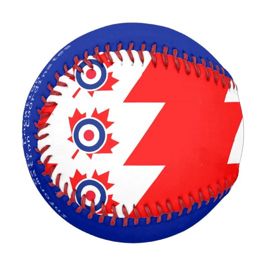 Mod Target Roundel Maple Leaf Muster Personalisier Baseball (Vorderseite Links)