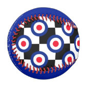 Mod Target Roundel Pattern Polka Dots Personalisie Baseball (Vorderseite Links)