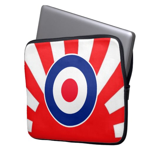 MOD Target Roundel Sunburst Style Laptopschutzhülle (Vorderseite Links)