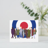 Mod Target scooterity Postcard Postkarte (Stehend Vorderseite)