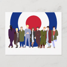 Mod Target scooterity Postcard Postkarte