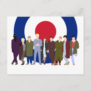 Mod Target scooterity Postcard Postkarte