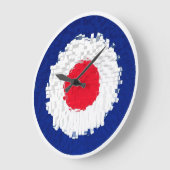 Mod Target with effect applied Große Wanduhr (Winkel)