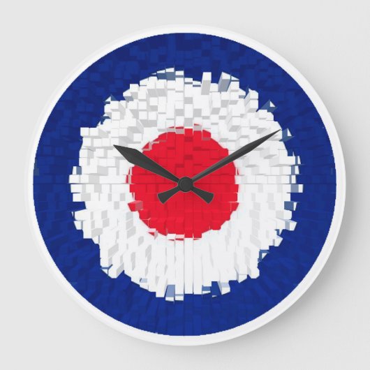 Mod Target with effect applied Große Wanduhr (Vorderseite)