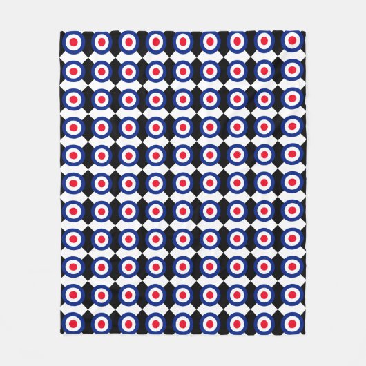 MOD Targets Roundel auf Schachbretts Fleecedecke (Vorderseite)
