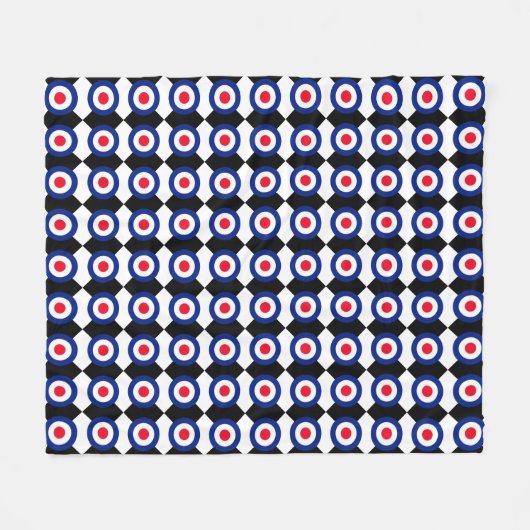MOD Targets Roundel auf Schachbretts Fleecedecke (Vorderseite (Horizontal))