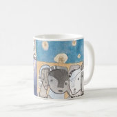 MOD-TASSE #19 abstrakte Gesichter und Sterne Kaffeetasse (VorderseiteRechts)