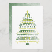 Mod Texturierte Weihnachtsbaume Feiertagskarte (Vorne/Hinten)
