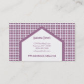 Mod Tiles Business Card, Lavendel Visitenkarte (Rückseite)