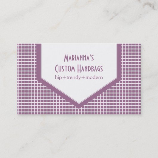 Mod Tiles Business Card, Lavendel Visitenkarte (Vorderseite)